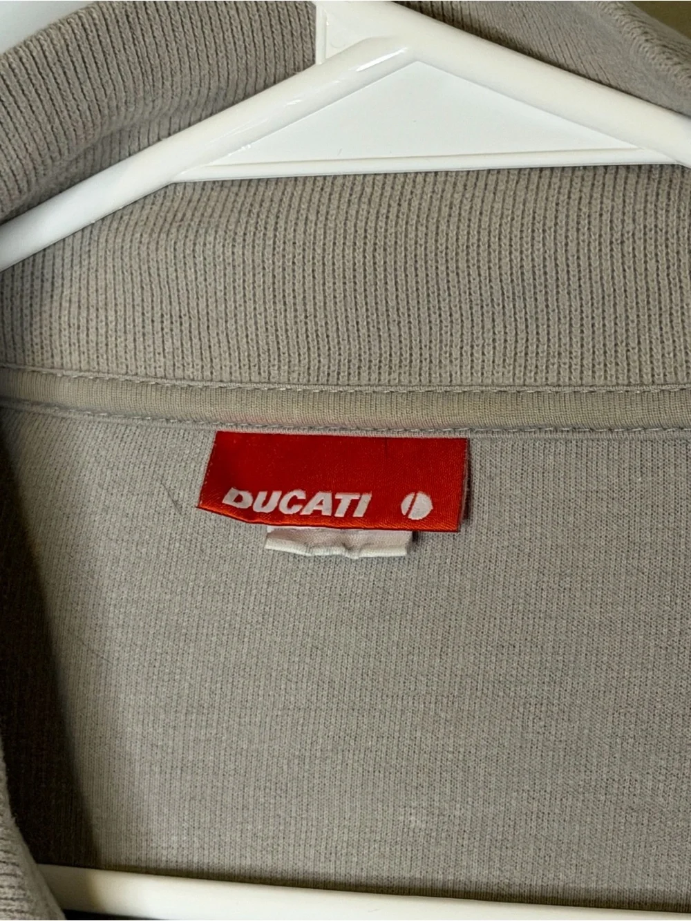 Ducati Meccanica Men's Quarter-Zip Sweater - Taupe